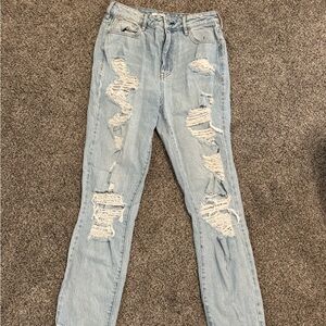Distressed Light Blue Women's Jeans